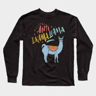 Anti Drama Llama Long Sleeve T-Shirt